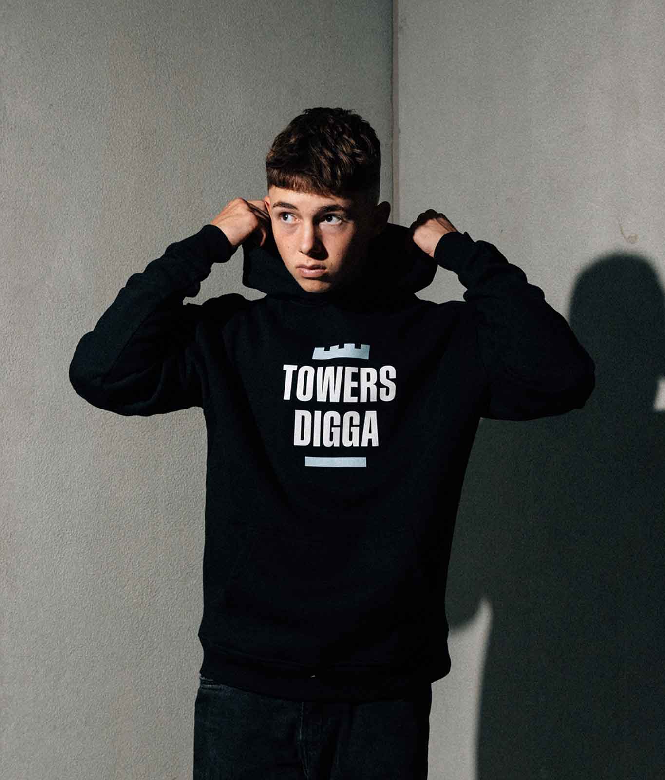 Hoodie "Towers Digga" Schwarz