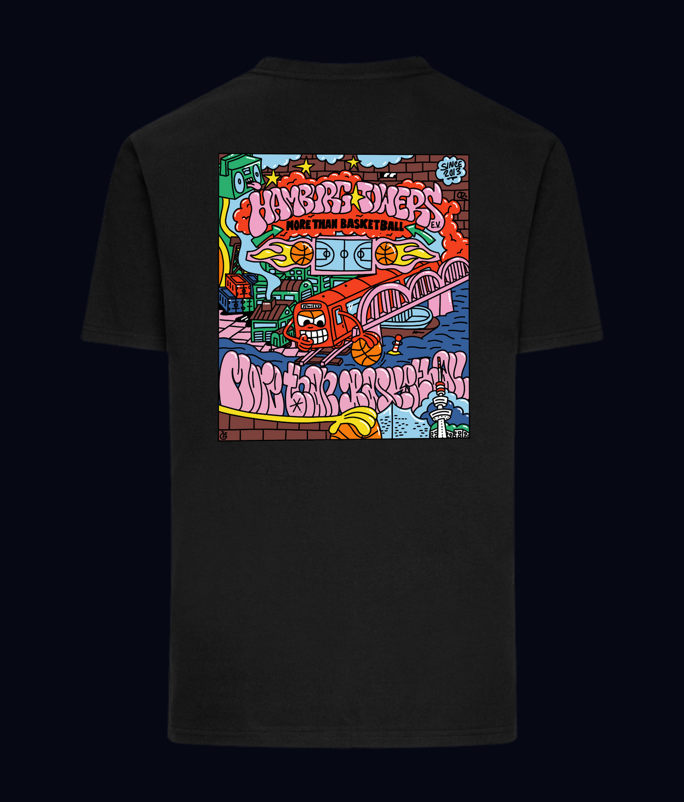 T-Shirt „Colorful Towers“ (Regular Fit)