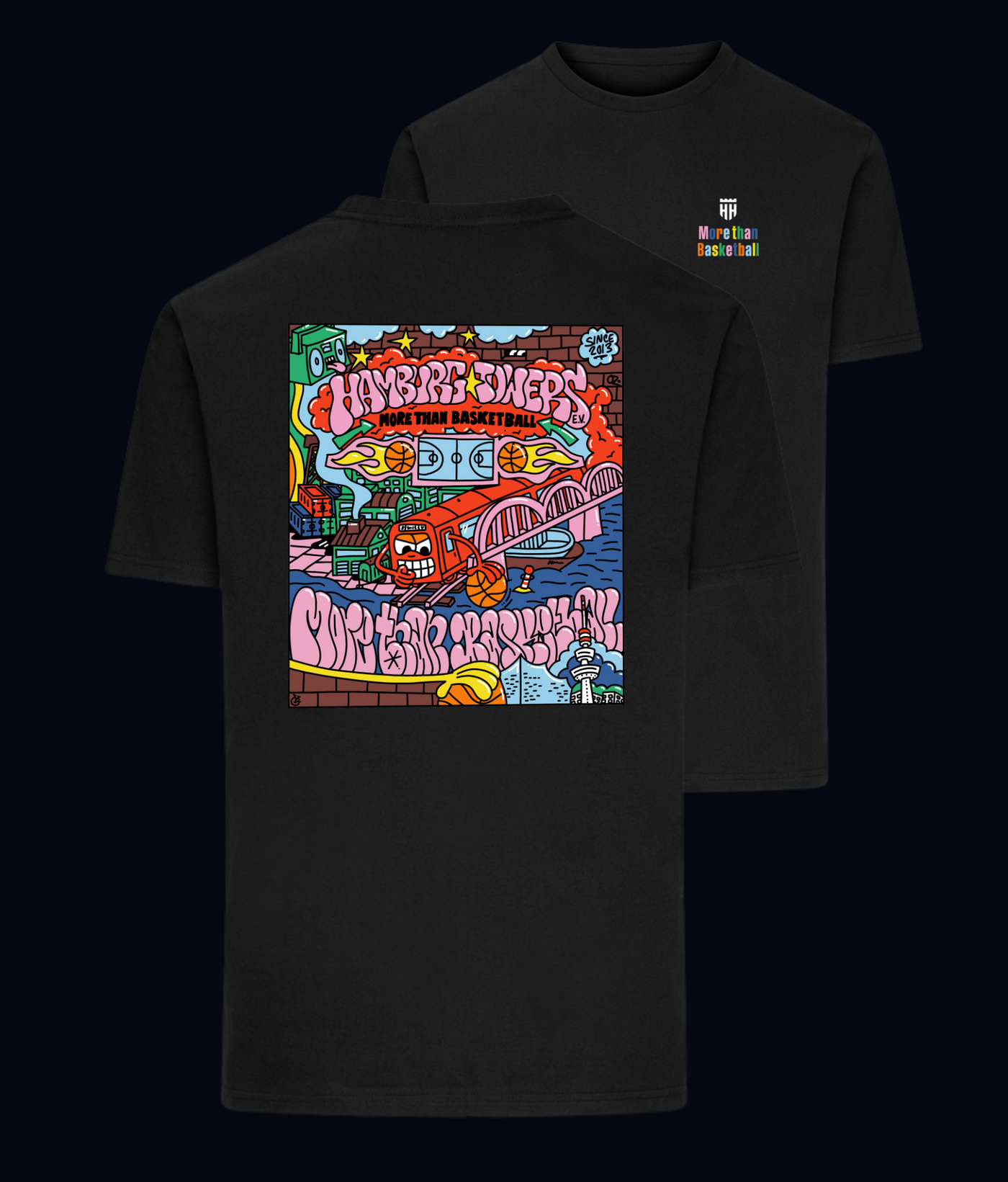T-Shirt „Colorful Towers“ (Regular Fit)