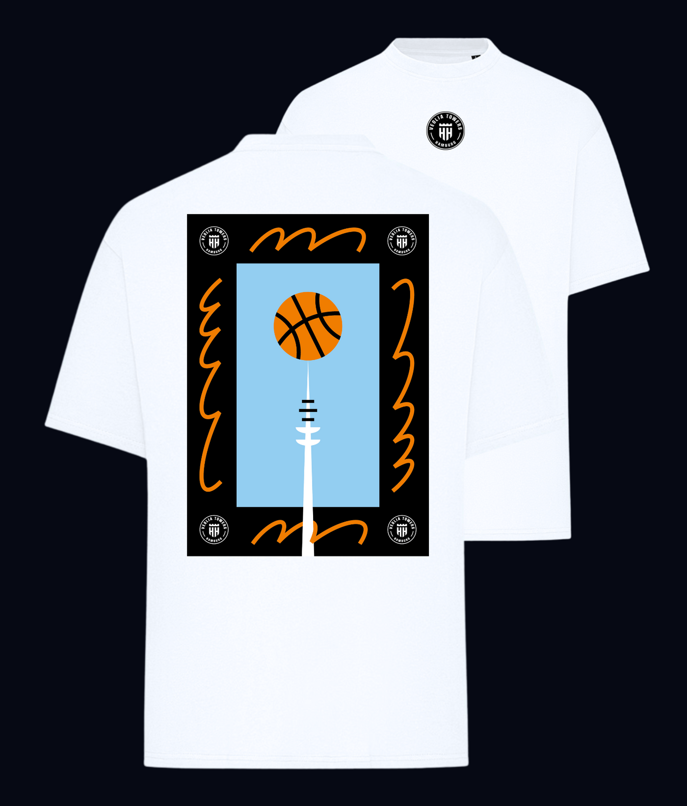 T-Shirt - Spinning Fernsehturm - Oversize Fit