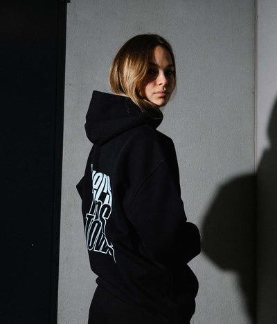 Hoodie "Towers x3" Schwarz (Backprint)