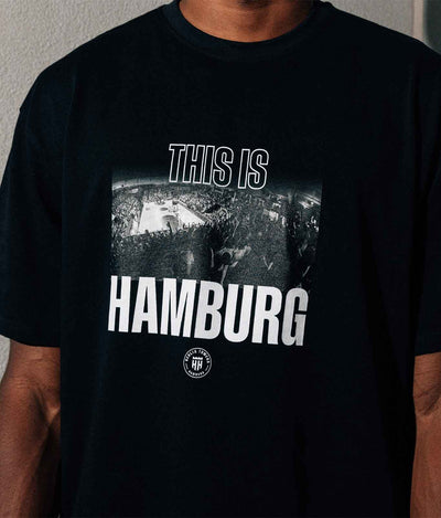 Oversize T-Shirt "This is Hamburg" Schwarz