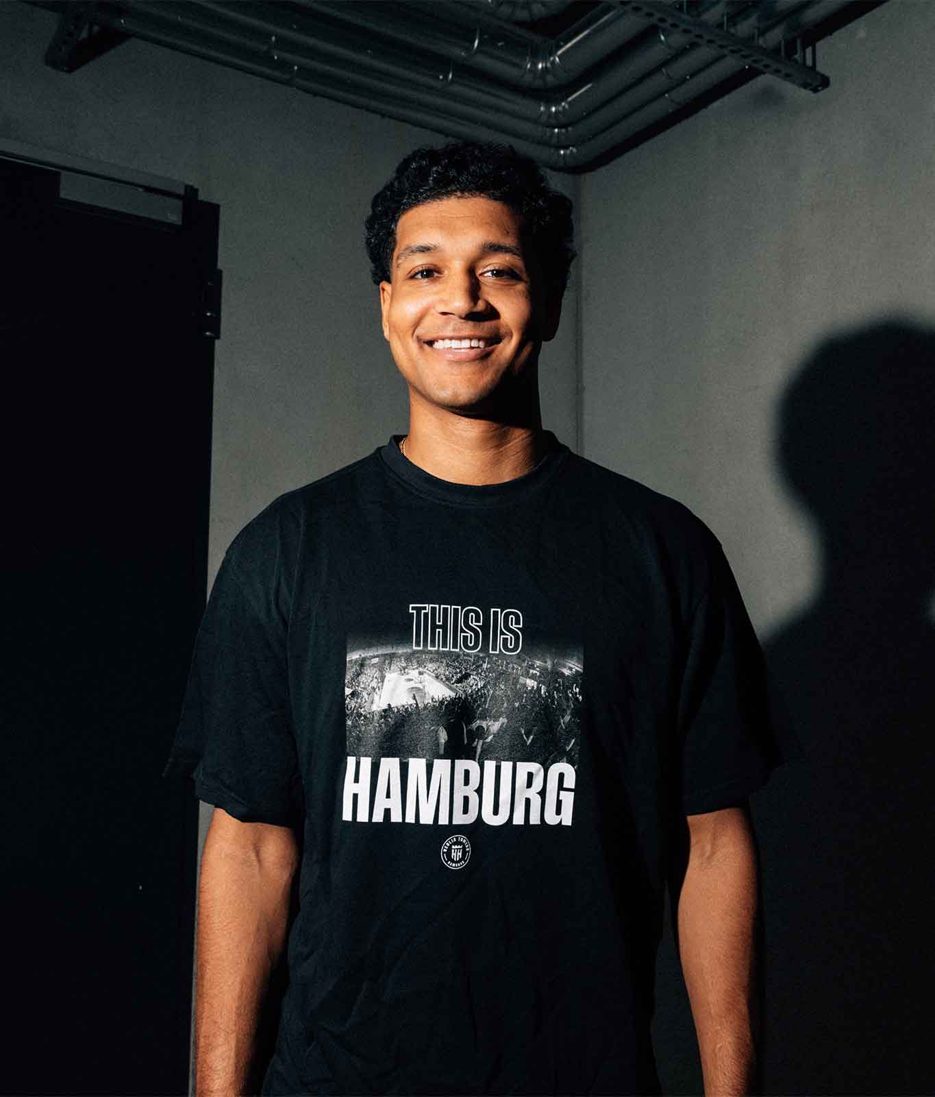 Oversize T-Shirt "This is Hamburg" Schwarz