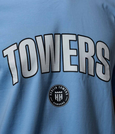 T-Shirt "Towers" Blau