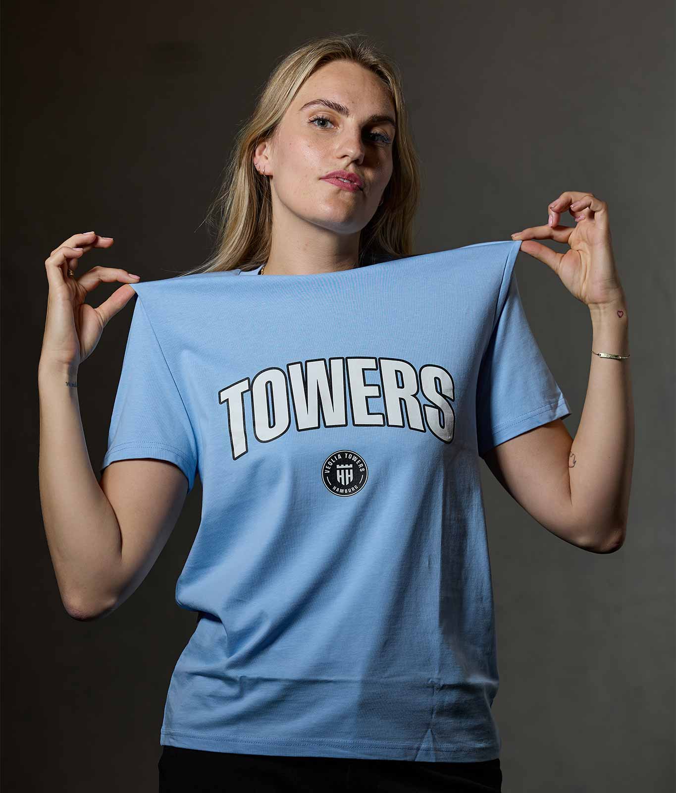 T-Shirt "Towers" Blau