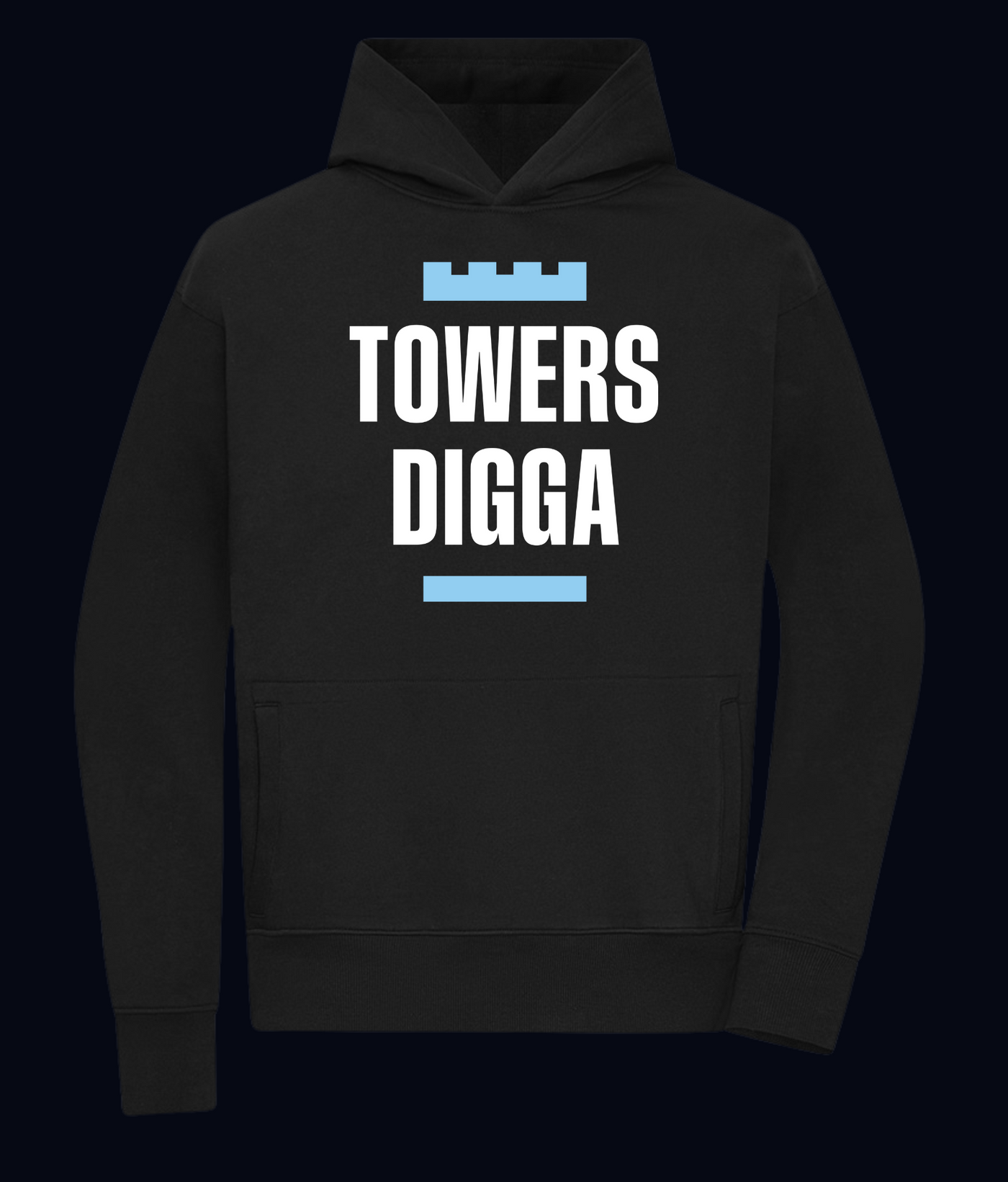 Hoodie "Towers Digga" Schwarz
