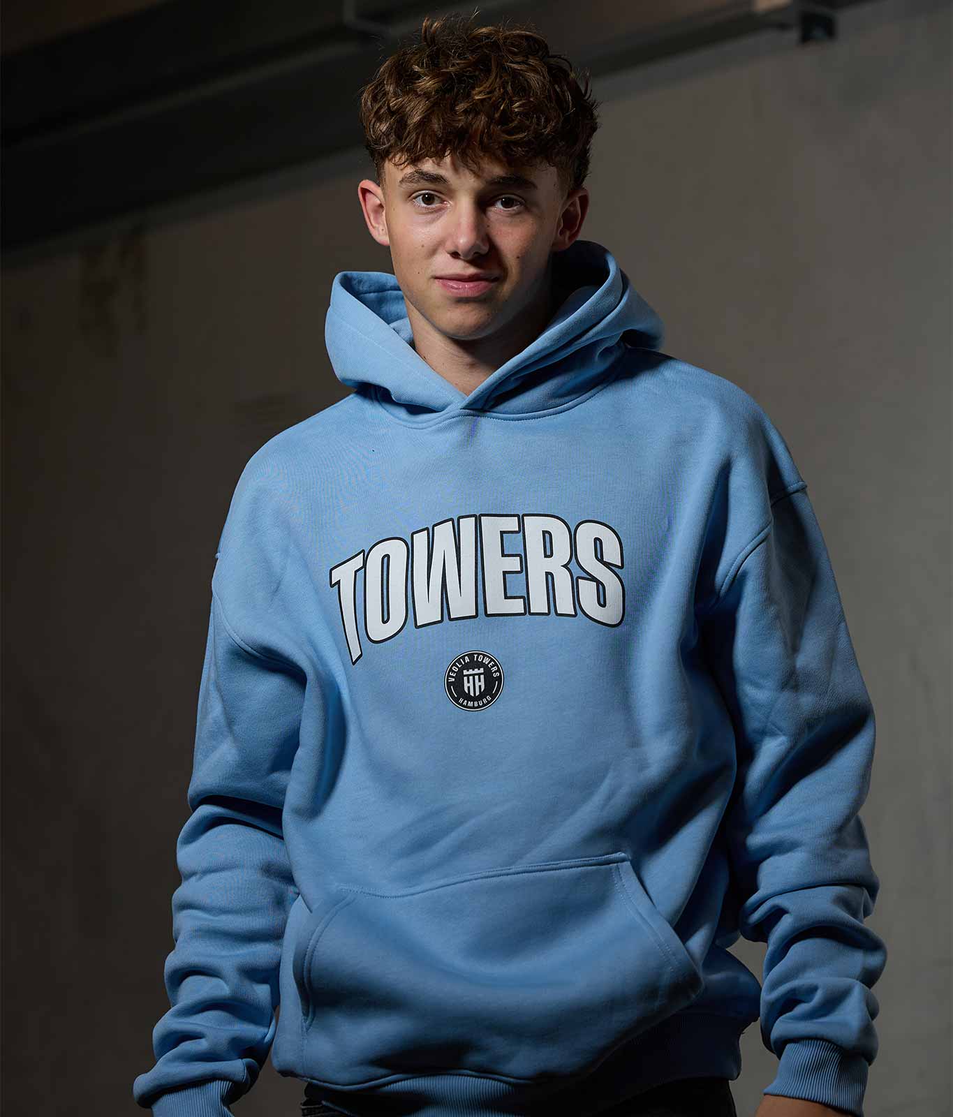 Hoodie „Towers“ Blau