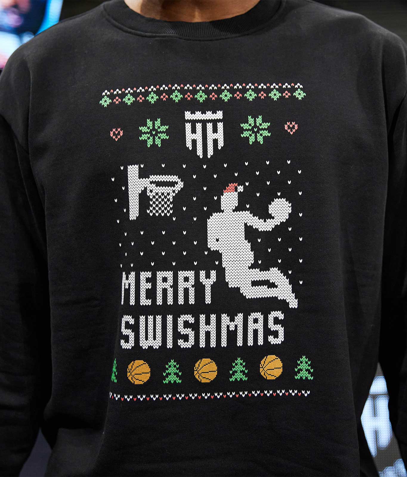 Ugly Sweater "Merry Swishmas 23/24" Schwarz