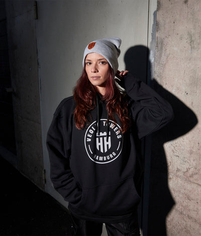 Beanie "HH Lederpatch" Grau