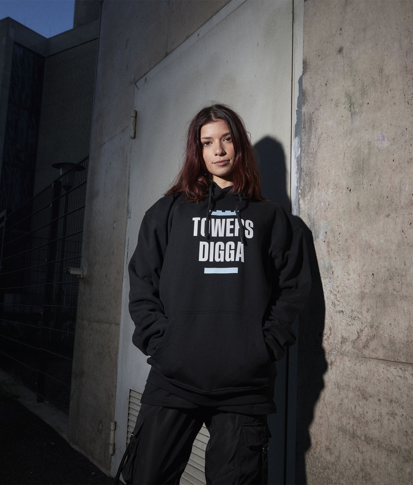 Hoodie "Towers Digga" Schwarz
