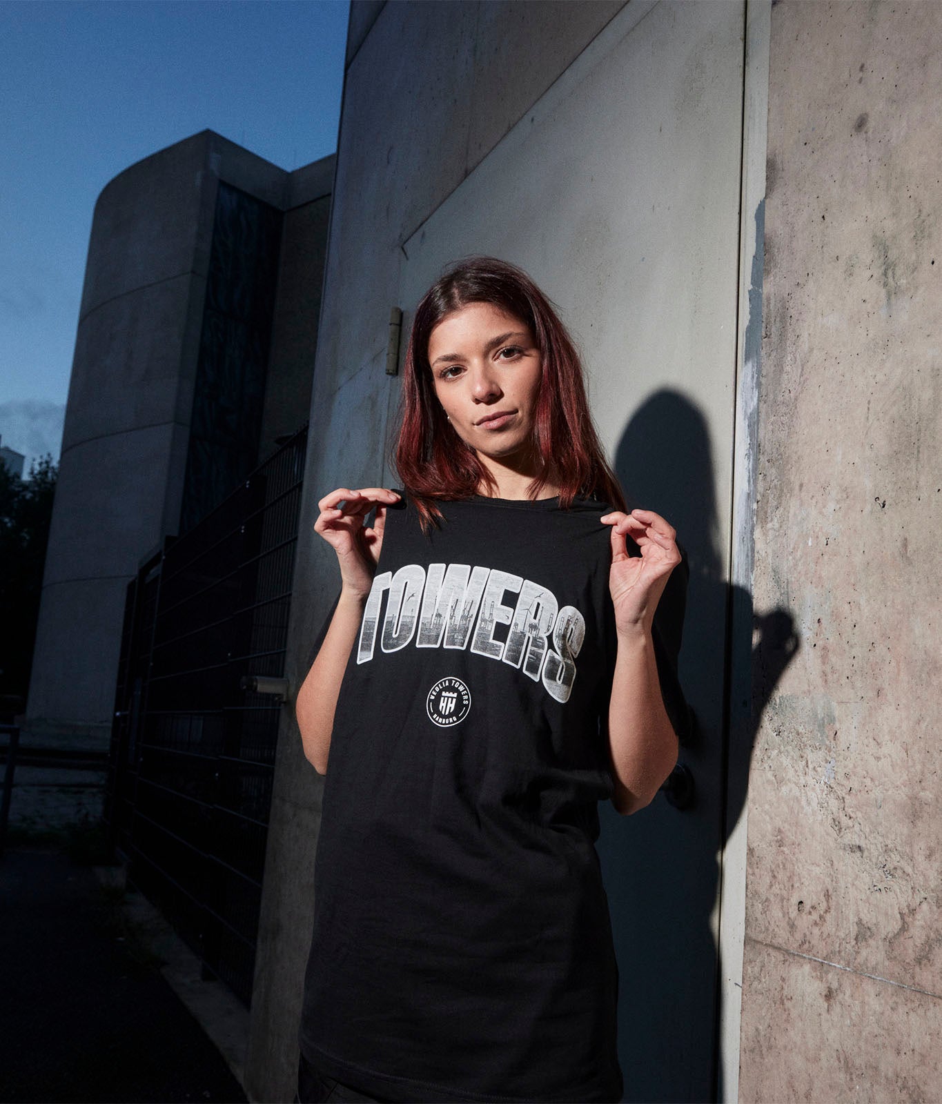 T-Shirt "Towers" Schwarz [Hafen Hamburg Edition]