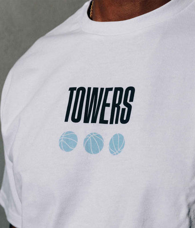 T-Shirt "Towers for three" Weiß