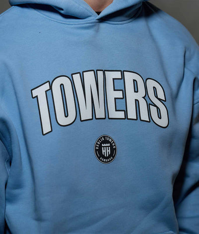 Hoodie „Towers“ Blau